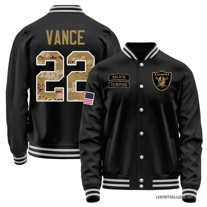 Greedy Vance Youth Black Las Vegas Raiders Salute to Service Sideline Performance Jacket