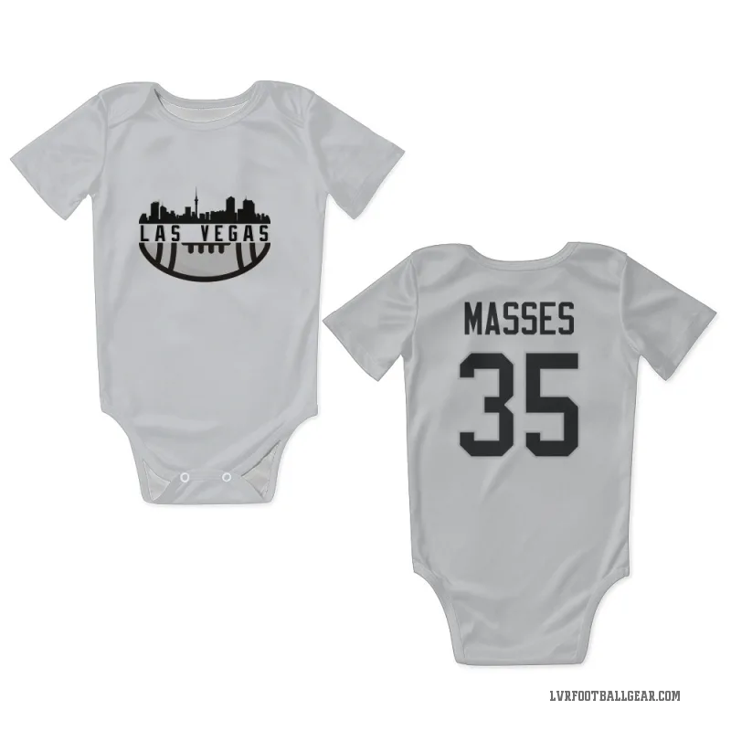 Hezekiah Masses  White Las Vegas Raiders  Newborn & Infant Bodysuit