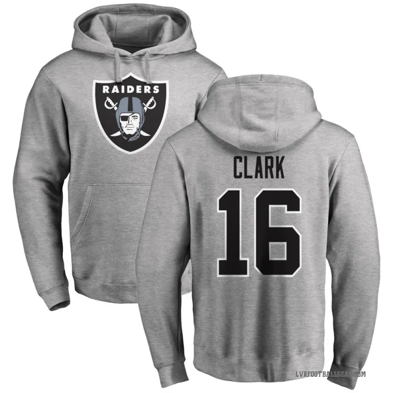 Jacob Clark Men's Las Vegas Raiders Pro Line Ash Logo Pullover Hoodie