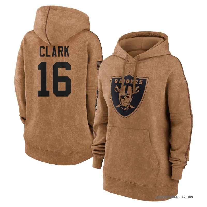 Jacob Clark Women's Brown Las Vegas Raiders 2023 Salute To Service Pullover Hoodie