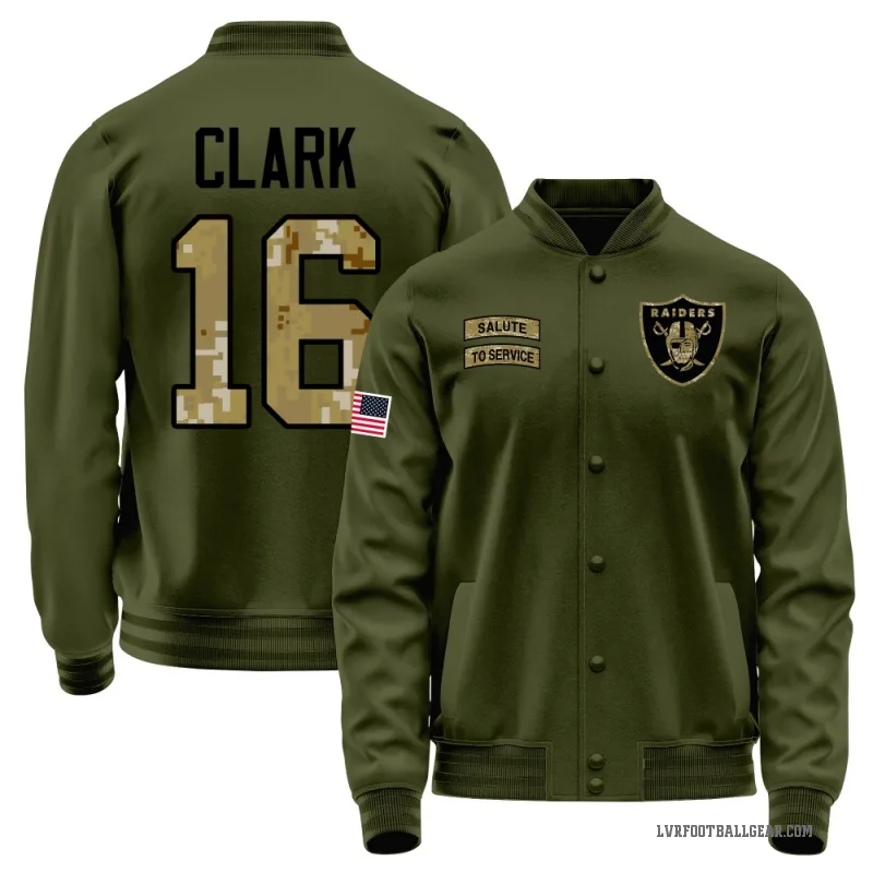 Jacob Clark Youth Olive Las Vegas Raiders Salute to Service Sideline Performance Jacket