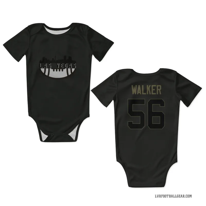 Jailin Walker  Black Las Vegas Raiders  Service Newborn & Infant Bodysuit