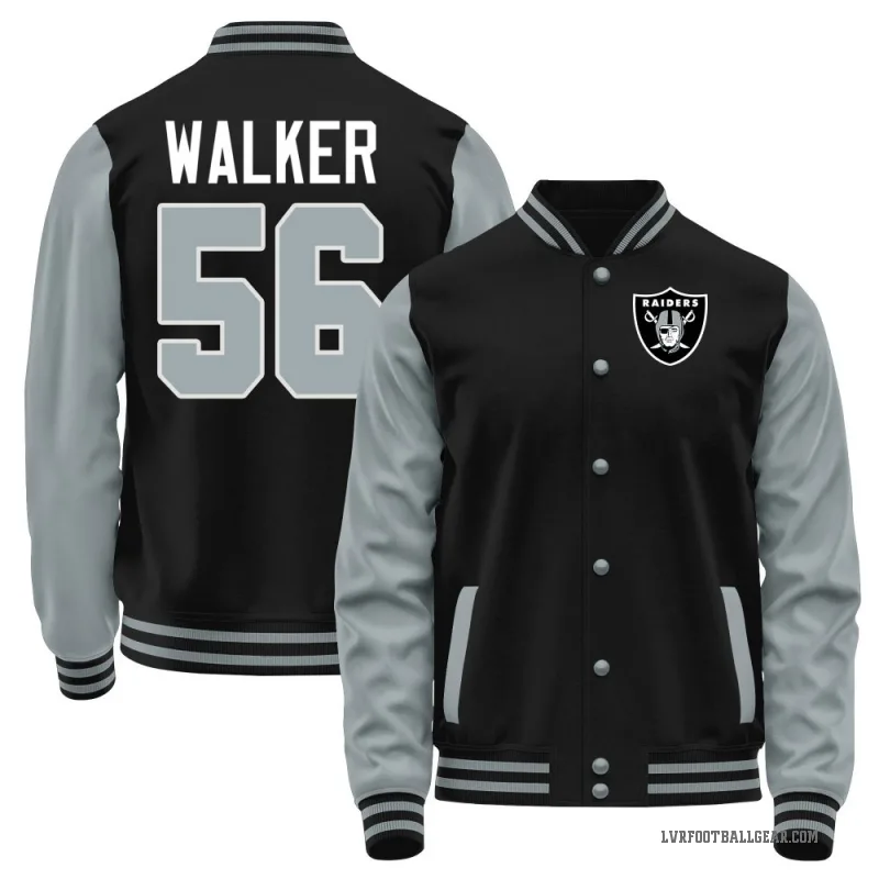 Jailin Walker Men's Black Las Vegas Raiders /Gray Full-Snap Jacket