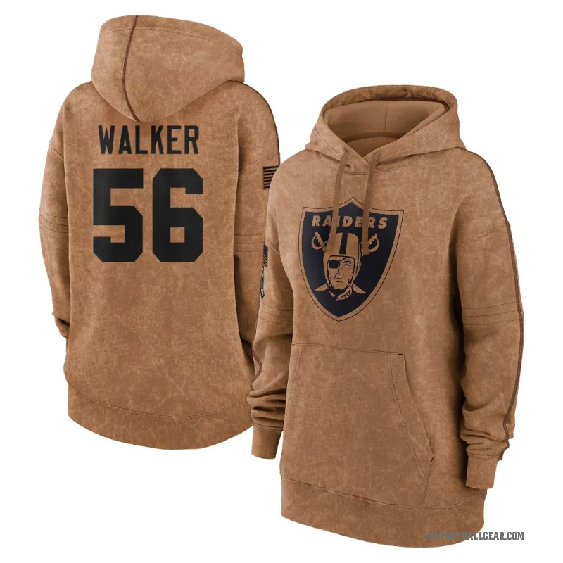 Jailin Walker Women's Brown Las Vegas Raiders 2023 Salute To Service Pullover Hoodie