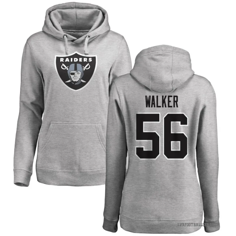 Jailin Walker Women's Las Vegas Raiders Pro Line Ash Logo Pullover Hoodie