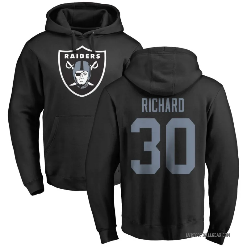Jalen Richard Men's Black Las Vegas Raiders Pro Line Logo Pullover Hoodie