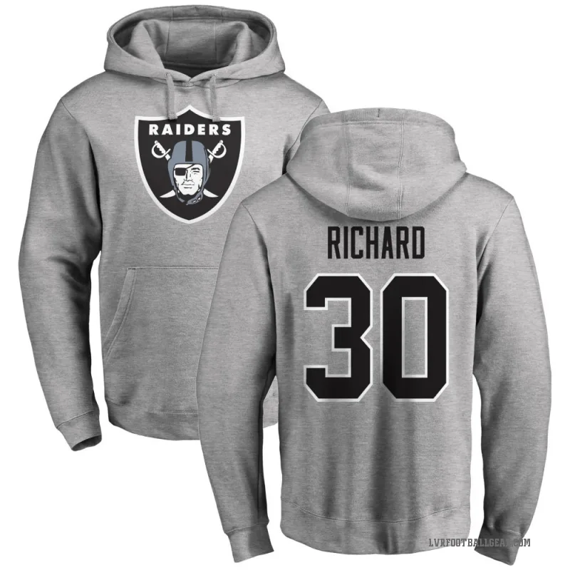 Jalen Richard Youth Las Vegas Raiders Pro Line Ash Logo Pullover Hoodie