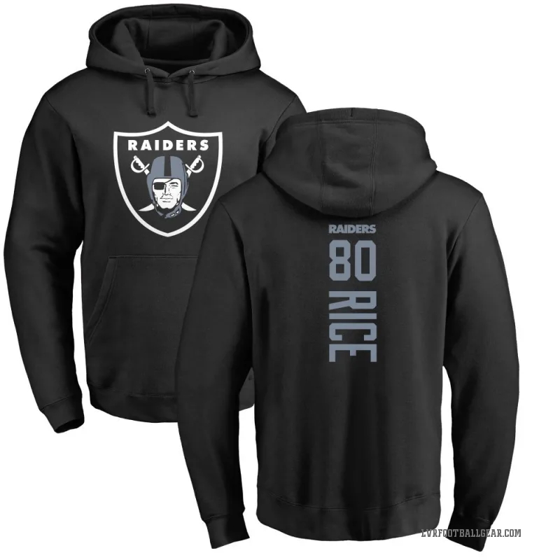 Jerry Rice Men's Black Las Vegas Raiders Pro Line Backer Pullover Hoodie