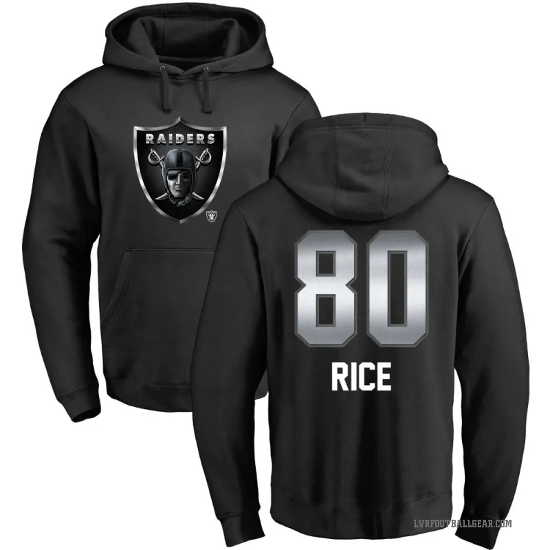 Jerry Rice Youth Black Las Vegas Raiders Midnight Mascot Pullover Hoodie