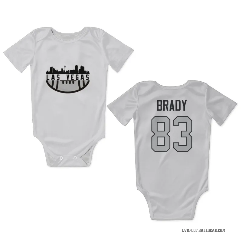 Jonathan Brady  White Las Vegas Raiders  Gray Newborn & Infant Bodysuit