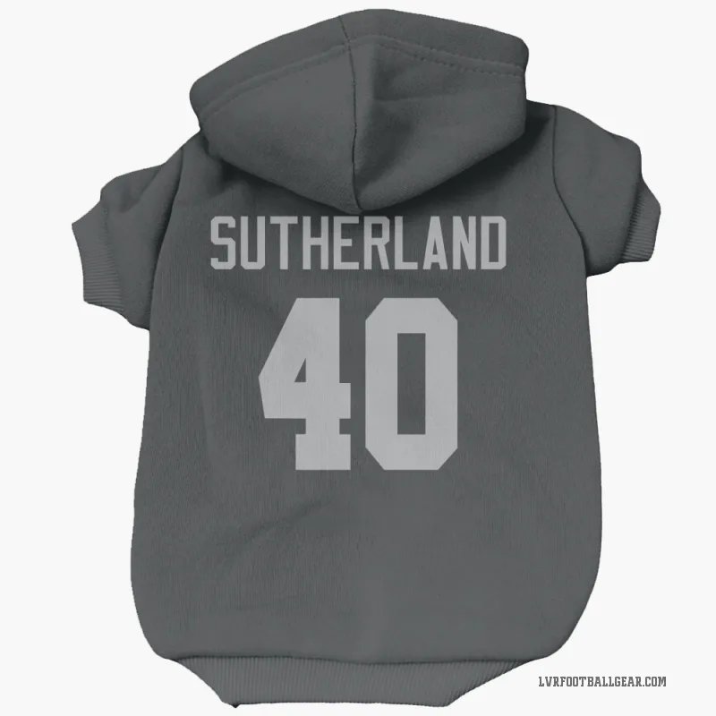 Jonathan Sutherland  Black Las Vegas Raiders  Cat & Dog Pet Hoodie