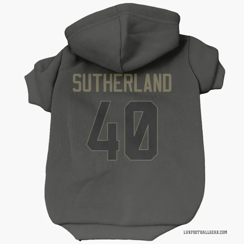 Jonathan Sutherland  Black Las Vegas Raiders  Service Cat & Dog Pet Hoodie