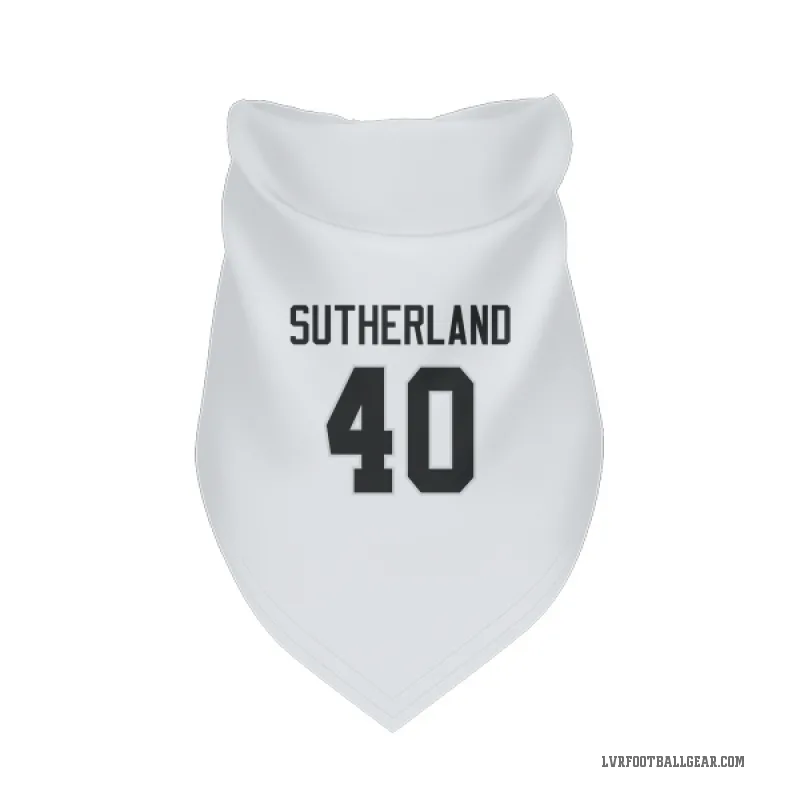 Jonathan Sutherland  White Las Vegas Raiders  Cat & Dog Pet Bandana