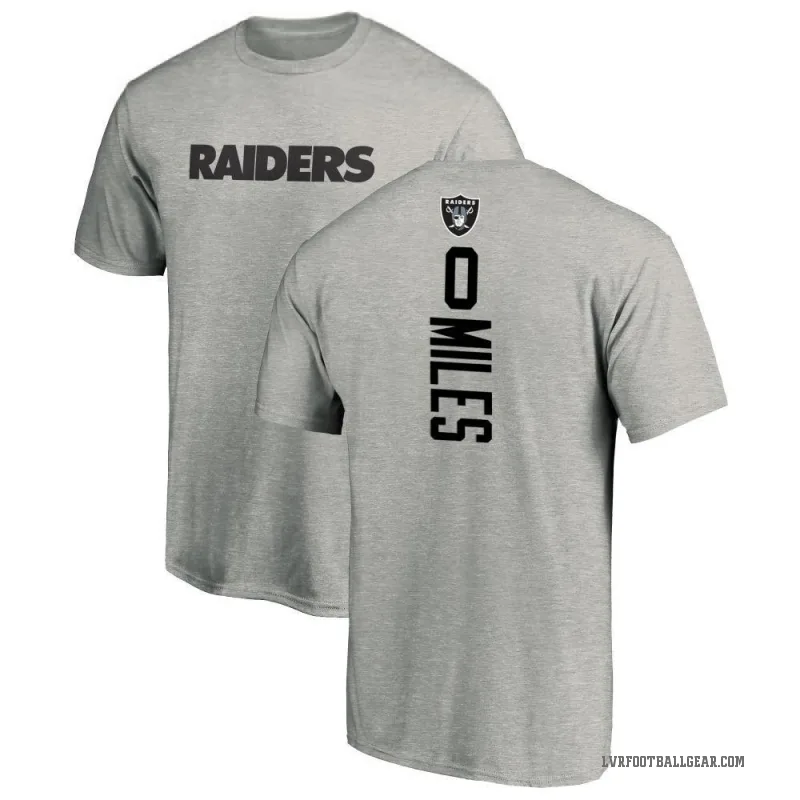 Joshua Miles Men's Ash Las Vegas Raiders Backer T-Shirt -