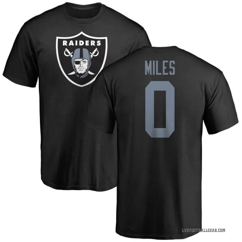 Joshua Miles Men's Black Las Vegas Raiders Logo T-Shirt -