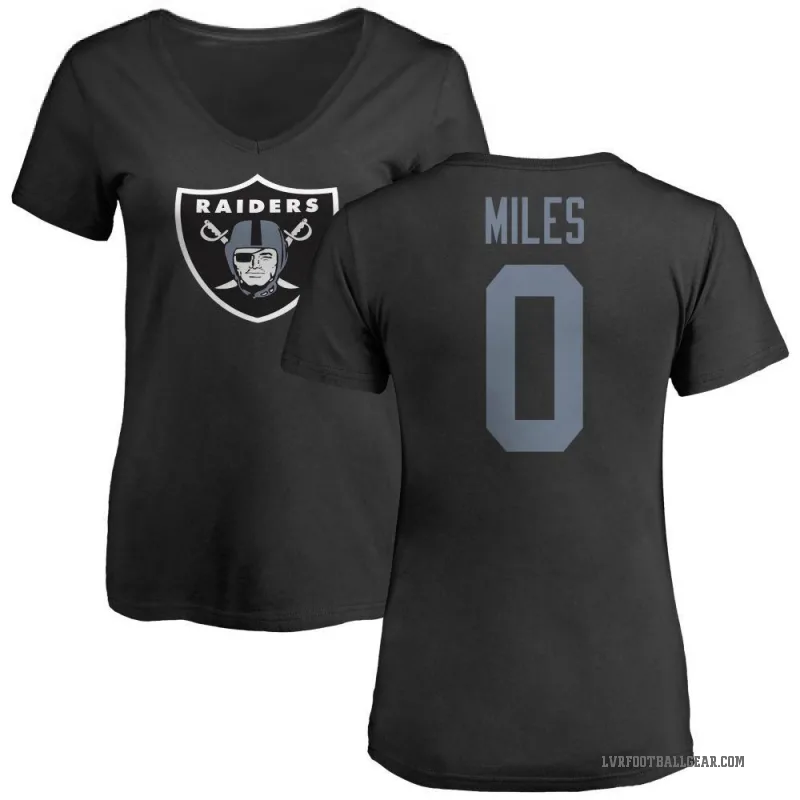 Joshua Miles Women's Black Las Vegas Raiders Logo Slim Fit T-Shirt -