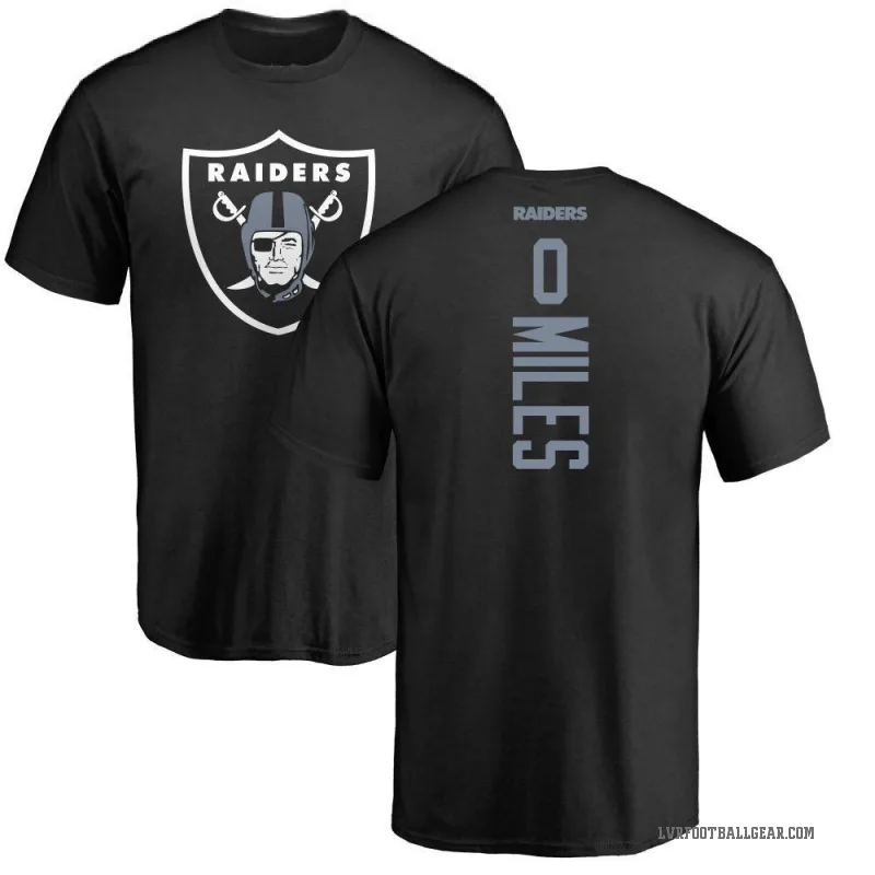 Joshua Miles Youth Black Las Vegas Raiders Backer T-Shirt -