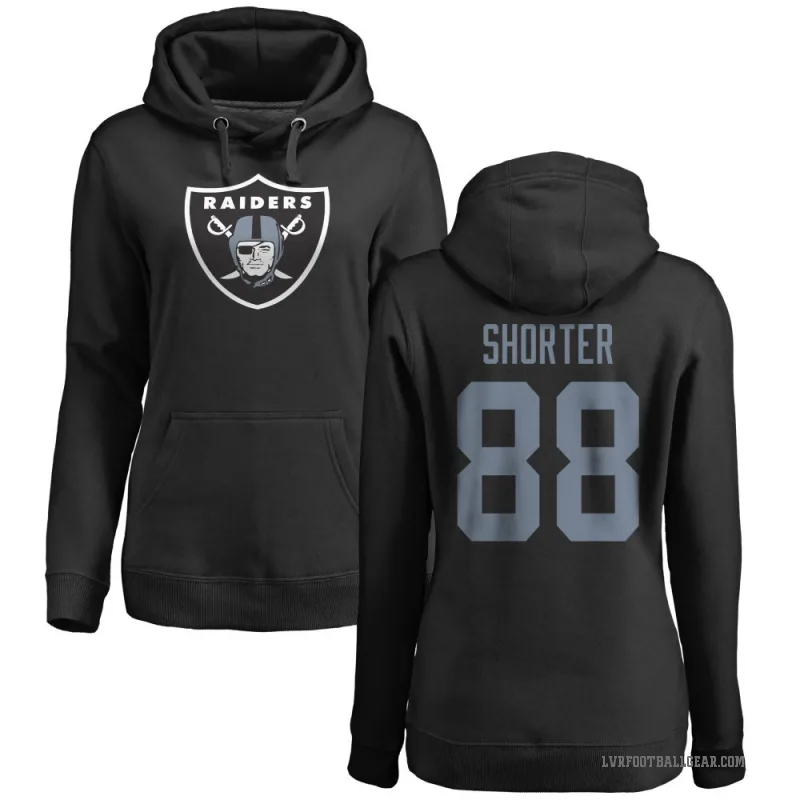 Justin Shorter Women's Black Las Vegas Raiders Pro Line Logo Pullover Hoodie