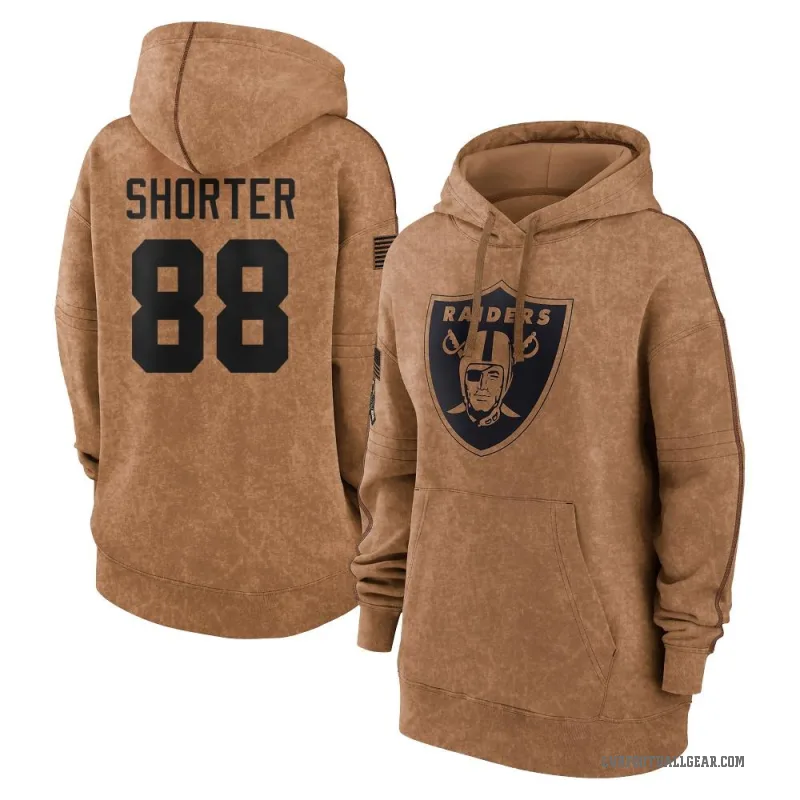 Justin Shorter Women's Brown Las Vegas Raiders 2023 Salute To Service Pullover Hoodie