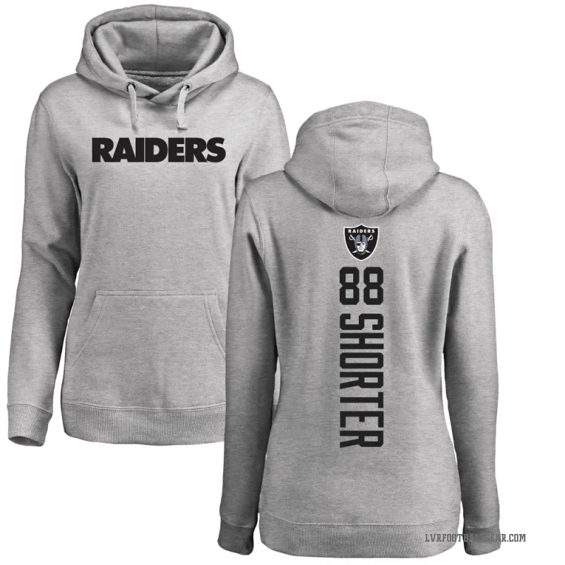 Justin Shorter Women's Las Vegas Raiders Pro Line Ash Backer Pullover Hoodie