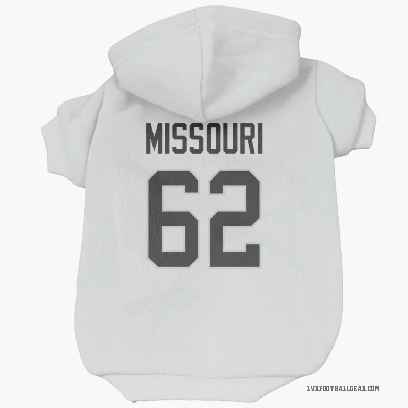 Kamar Missouri  White Las Vegas Raiders  Cat & Dog Pet Hoodie