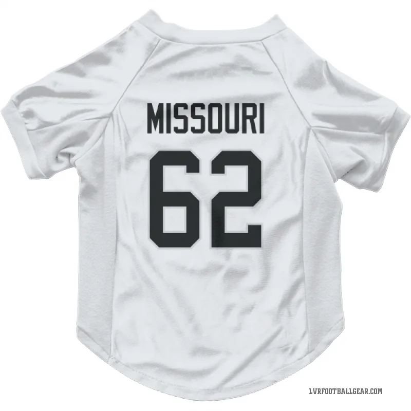 Kamar Missouri  White Las Vegas Raiders  Cat & Dog Pet Jersey