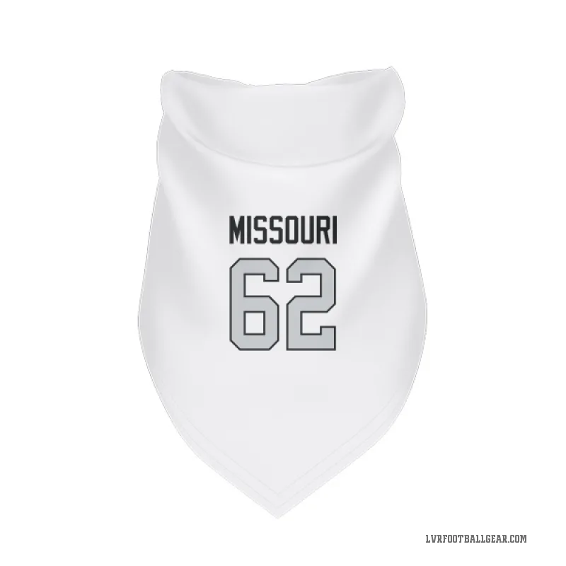 Kamar Missouri  White Las Vegas Raiders  Gray Cat & Dog Pet Bandana