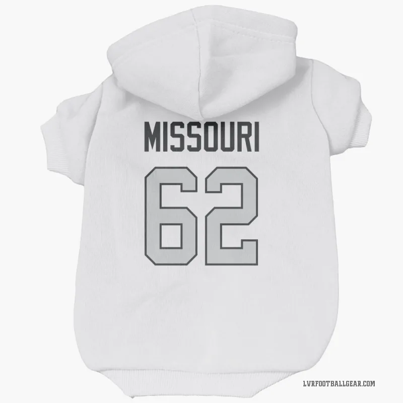 Kamar Missouri  White Las Vegas Raiders  Gray Cat & Dog Pet Hoodie