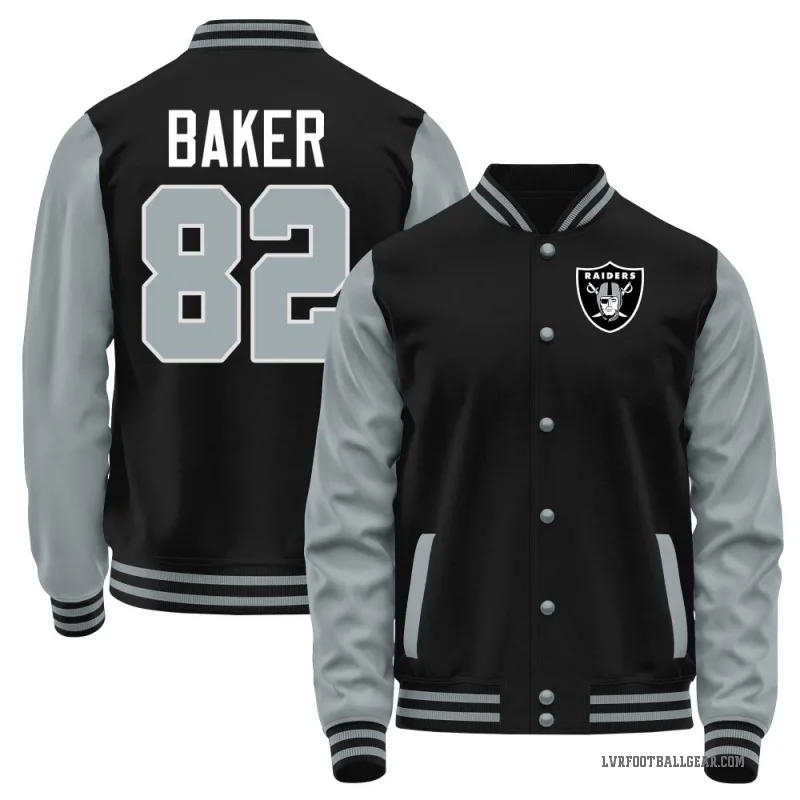 Kawaan Baker Men's Black Las Vegas Raiders /Gray Full-Snap Jacket