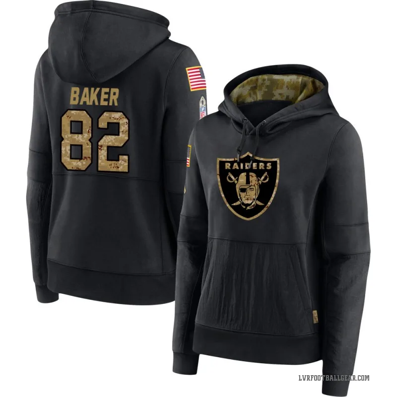 Kawaan Baker Women's Black Las Vegas Raiders 2020 Salute to Service Sideline Performance Pullover Hoodie