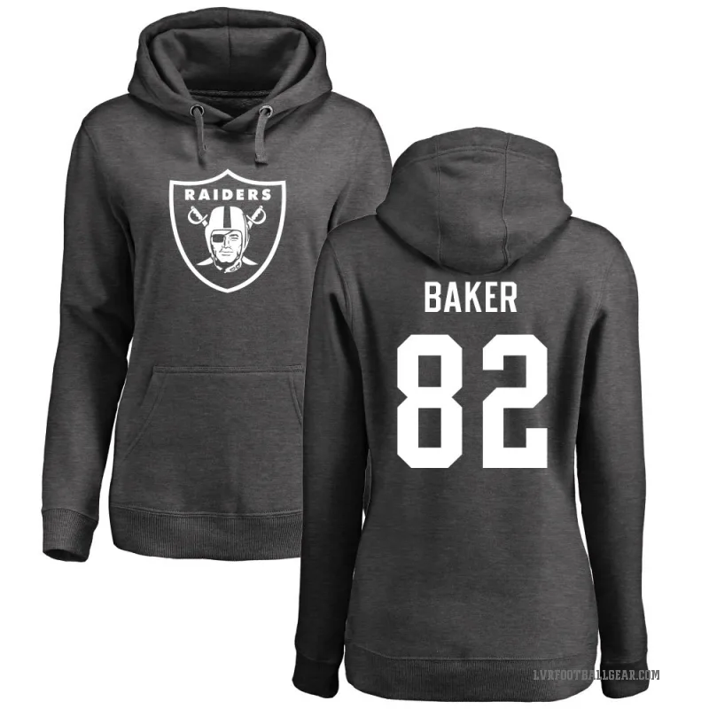 Kawaan Baker Women's Las Vegas Raiders Pro Line by Branded Ash One Color Pullover Hoodie