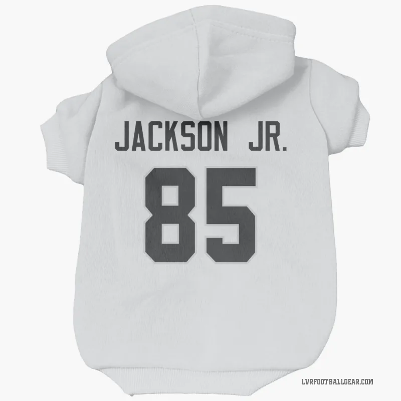 Ketron Jackson Jr.  White Las Vegas Raiders  Cat & Dog Pet Hoodie