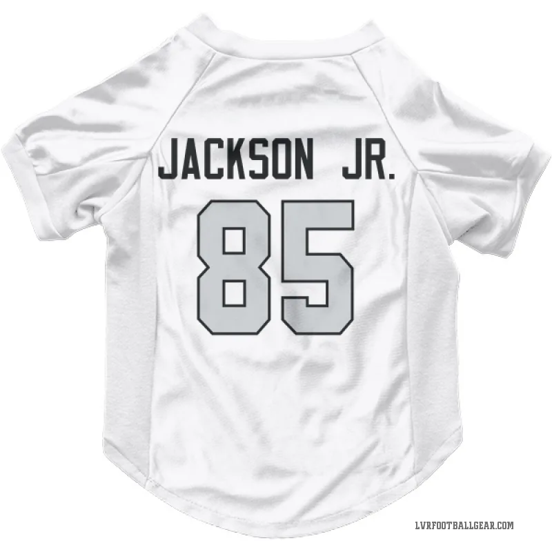 Ketron Jackson Jr.  White Las Vegas Raiders  Gray Cat & Dog Pet Jersey