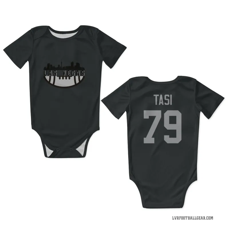 Laki Tasi  Black Las Vegas Raiders  Newborn & Infant Bodysuit