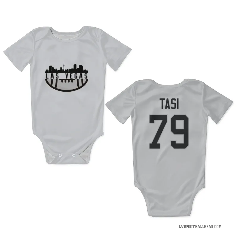 Laki Tasi  White Las Vegas Raiders  Newborn & Infant Bodysuit