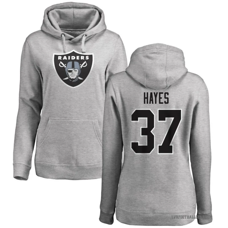 Lester Hayes Women's Las Vegas Raiders Pro Line Ash Logo Pullover Hoodie