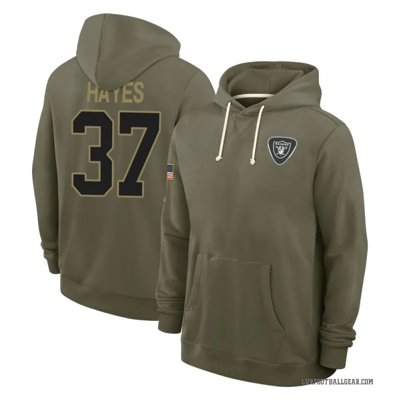 Lester Hayes Youth Olive Las Vegas Raiders 2025 Salute to Service Hoodie