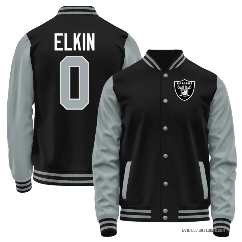 Luke Elkin Men's Black Las Vegas Raiders /Gray Full-Snap Jacket
