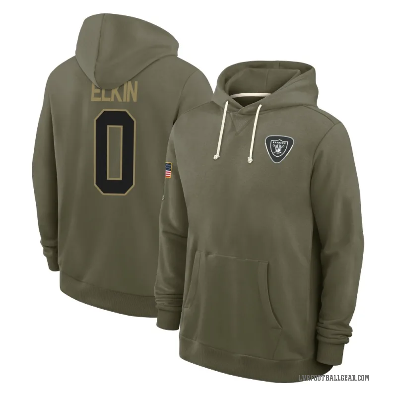 Luke Elkin Men's Olive Las Vegas Raiders 2025 Salute to Service Hoodie