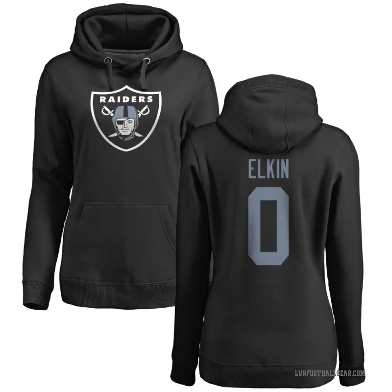 Luke Elkin Women's Black Las Vegas Raiders Pro Line Logo Pullover Hoodie
