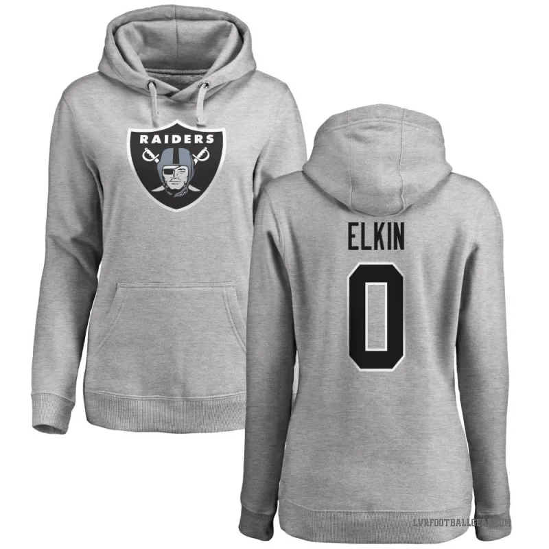 Luke Elkin Women's Las Vegas Raiders Pro Line Ash Logo Pullover Hoodie