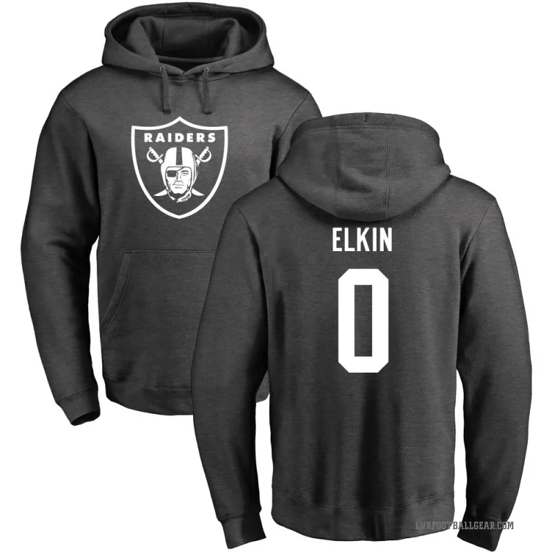 Luke Elkin Youth Las Vegas Raiders Pro Line by Branded Ash One Color Pullover Hoodie