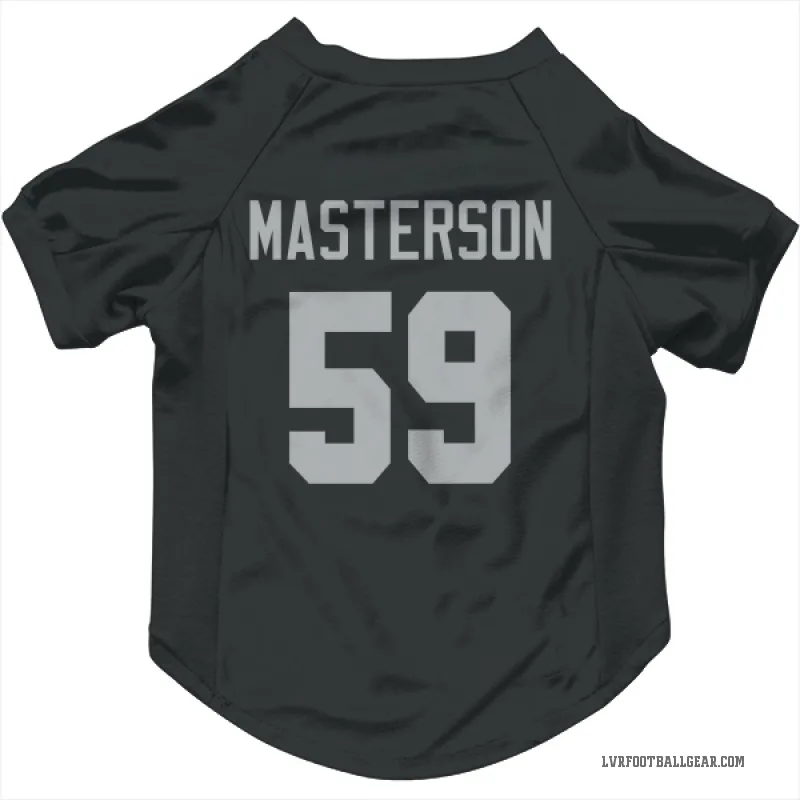 Luke Masterson  Black Las Vegas Raiders  Cat & Dog Pet Jersey