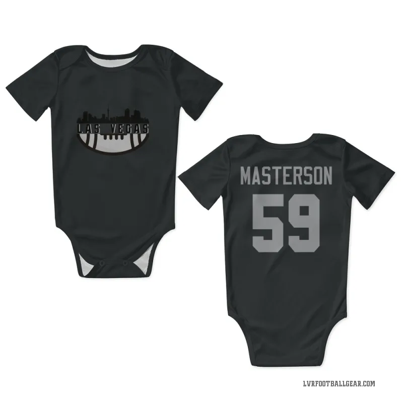 Luke Masterson  Black Las Vegas Raiders  Newborn & Infant Bodysuit