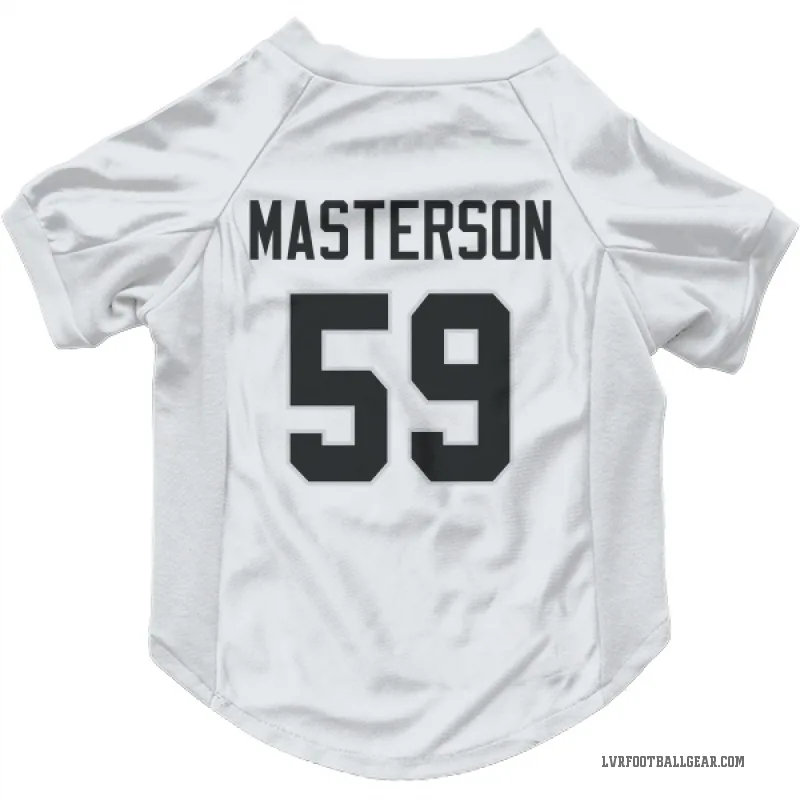 Luke Masterson  White Las Vegas Raiders  Cat & Dog Pet Jersey
