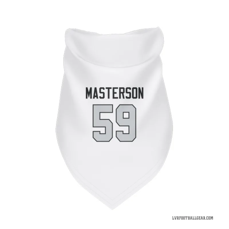 Luke Masterson  White Las Vegas Raiders  Gray Cat & Dog Pet Bandana