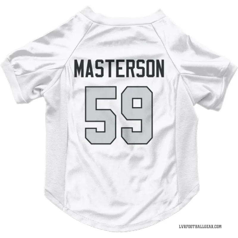 Luke Masterson  White Las Vegas Raiders  Gray Cat & Dog Pet Jersey
