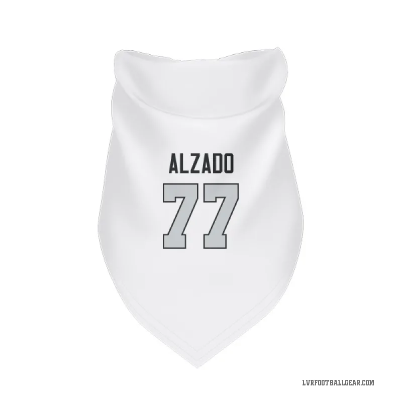 Lyle Alzado  White Las Vegas Raiders  Gray Cat & Dog Pet Bandana