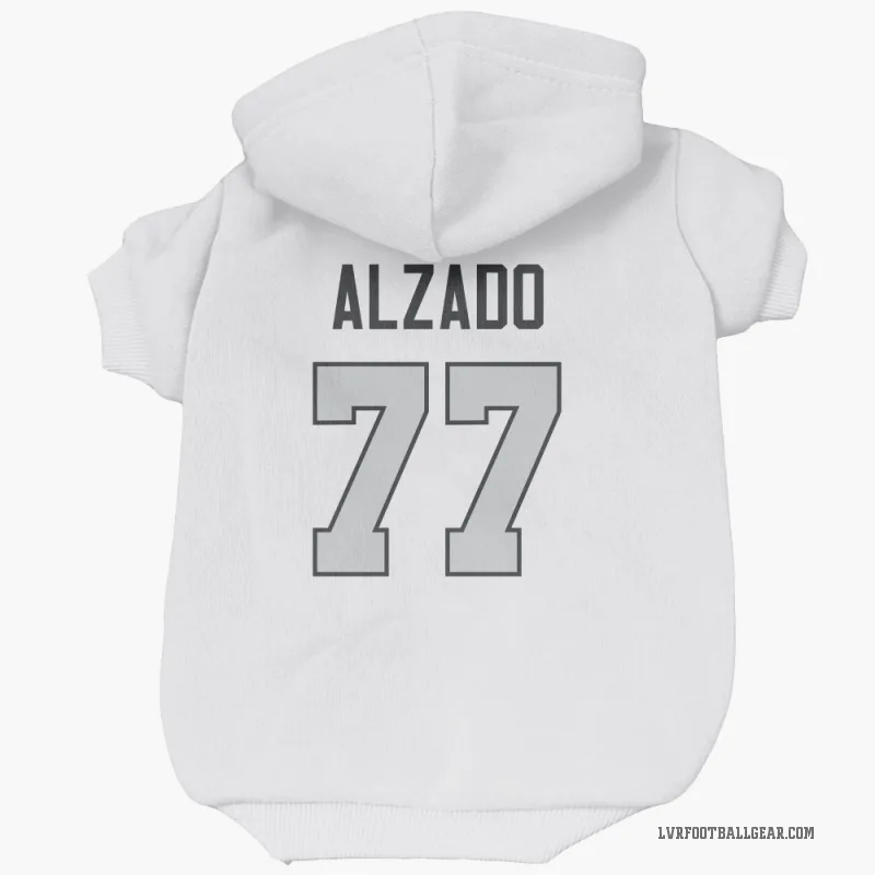 Lyle Alzado  White Las Vegas Raiders  Gray Cat & Dog Pet Hoodie