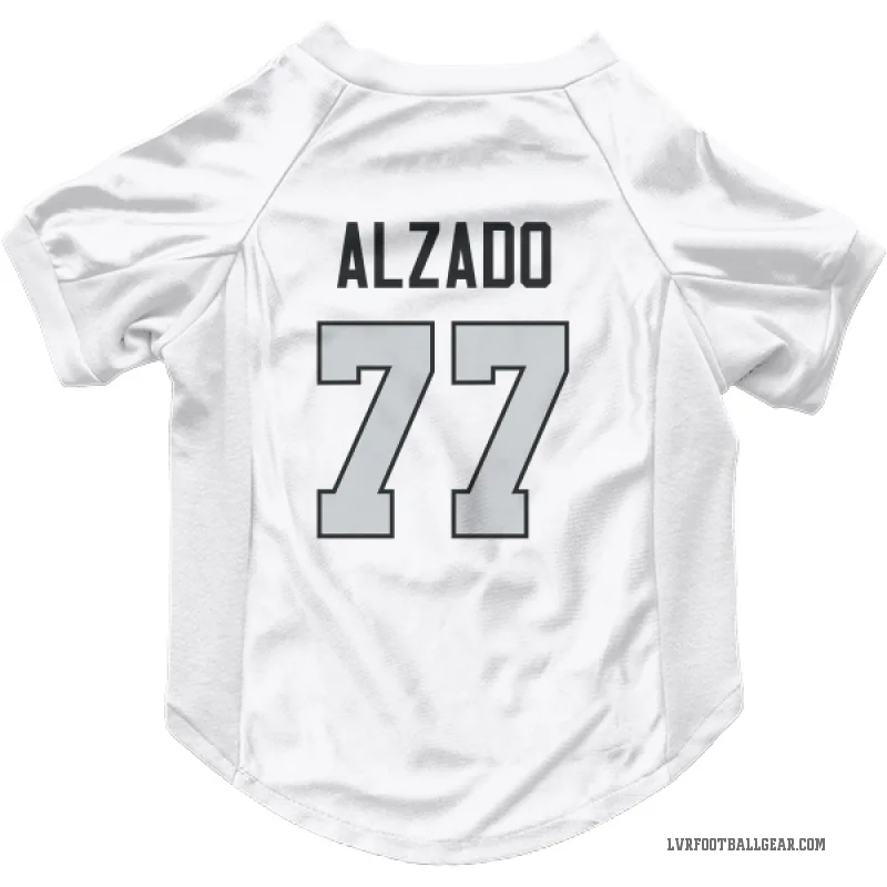 Lyle Alzado  White Las Vegas Raiders  Gray Cat & Dog Pet Jersey